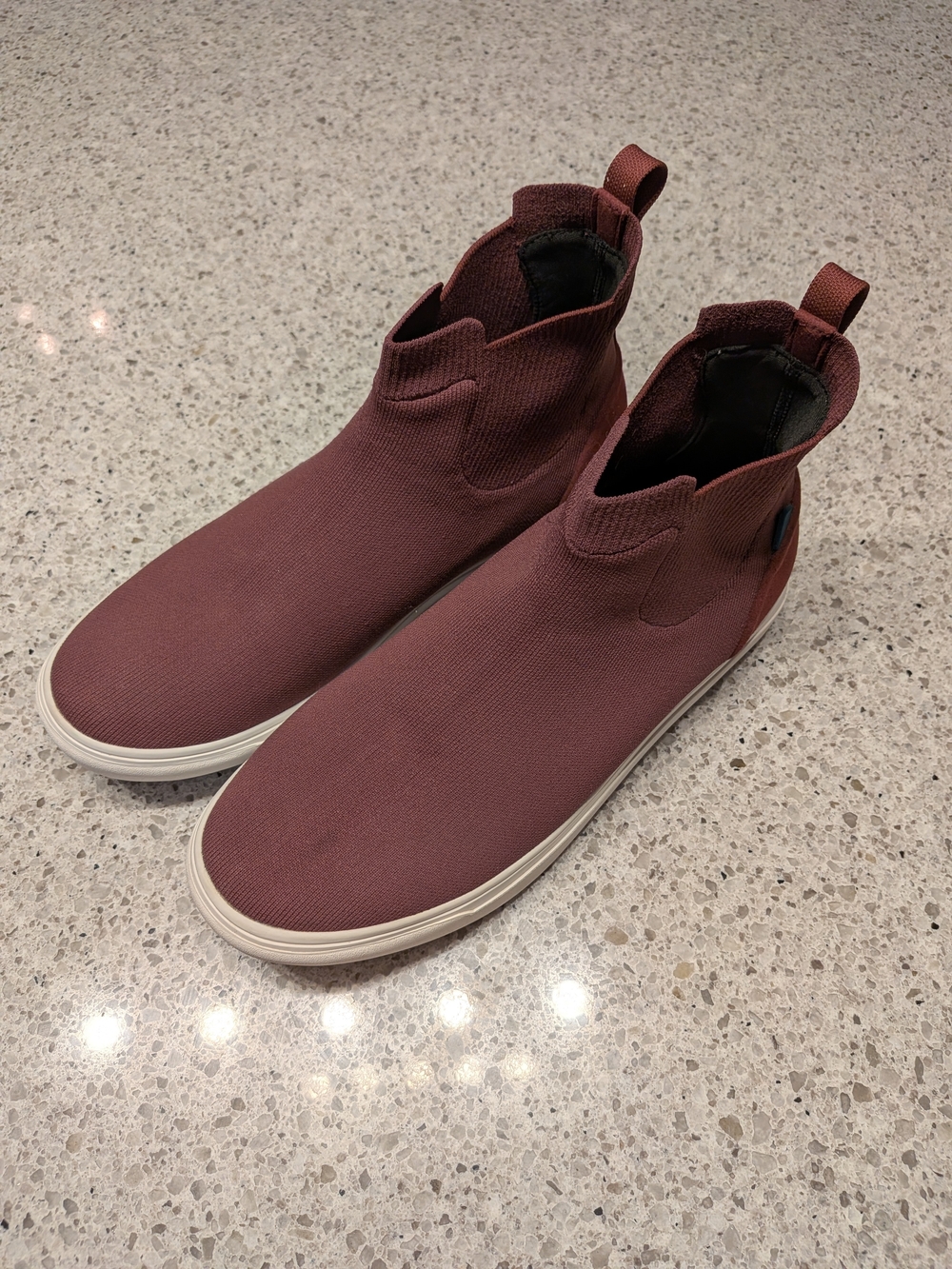 Vessi Women’s Waterproof Slip-On High-Top Boots - Burgundy
